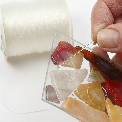 Glass Hanging Decorations with Mosaic decorated with Glass and Porcelain Markers