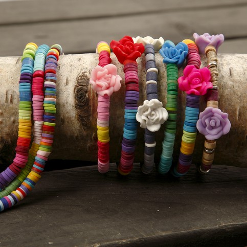 Bracelets with Beads on Elastic Beading Cord