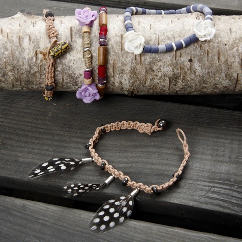 Bracelets with Beads on Elastic Beading Cord