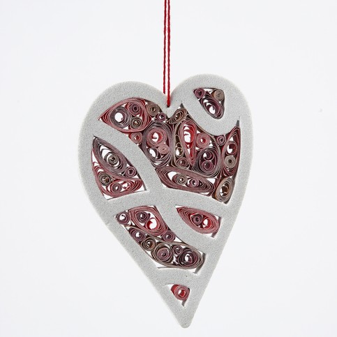 Quilling in a Heart Frame