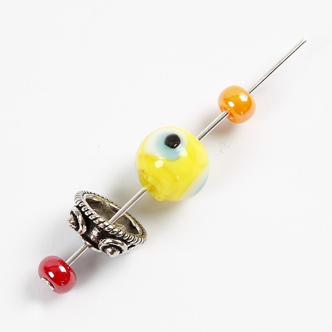 Earrings with Glass Eye Beads