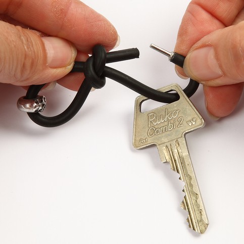 A Keyring from a Silicone Bracelet