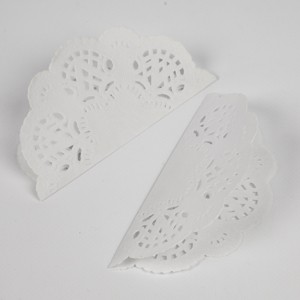 Laced Baskets decorated with punched out Snowflakes