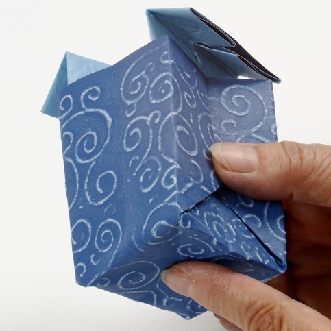 A Folded Bag made from Textured Paper