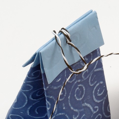 A Folded Bag made from Textured Paper