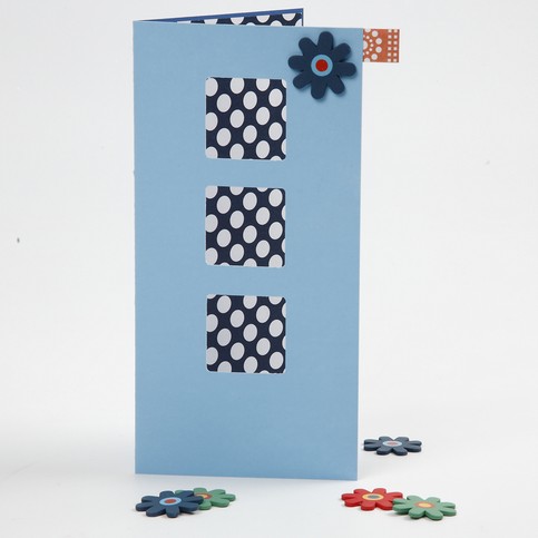 A Tall Greeting Card with Windows