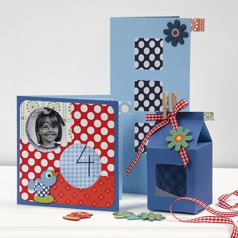 A Tall Greeting Card with Windows