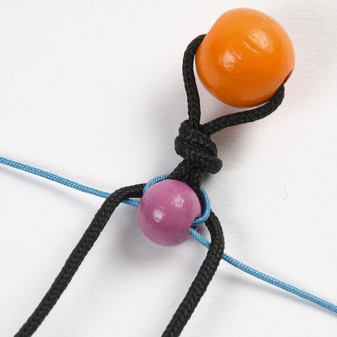 A Bracelet with Wooden Beads