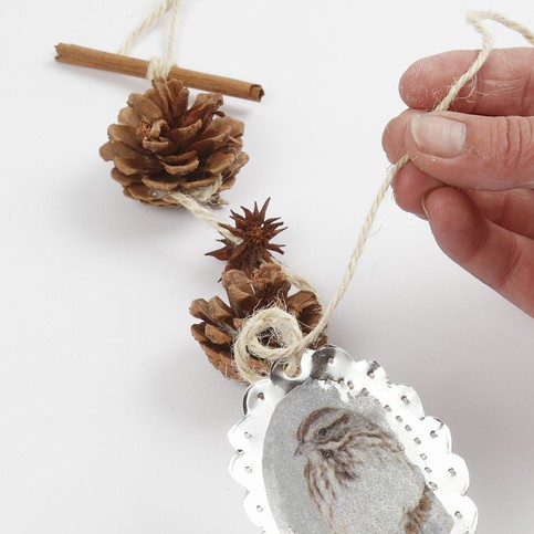 A Christmas Hanging Decoration with Silver Stamping Foil