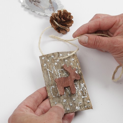 A Christmas Hanging Decoration with Silver Stamping Foil