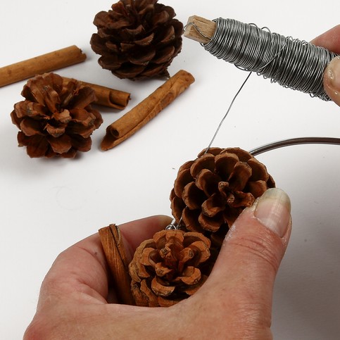 A Christmas Wreath from Pine Cones