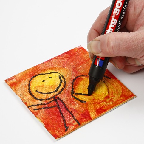 A Picture on a Canvas Panel with Structure Paste