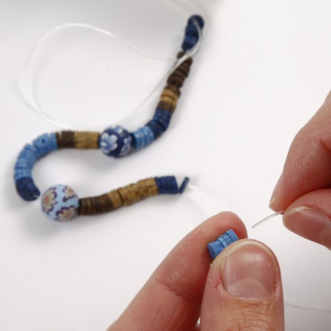 Bracelets with Clay Beads and Wooden Beads