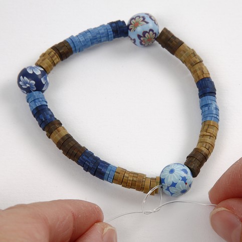 Bracelets with Clay Beads and Wooden Beads