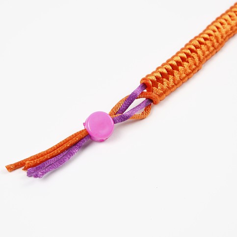 Braided Satin Bracelets with Plastic Beads