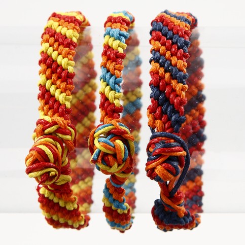 A Candy Stripe Friendship Bracelet