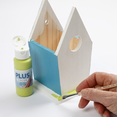 A Bird Box decorated with Handmade Paper