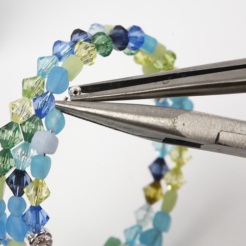 Jewellery made from Memory Wire with Beads