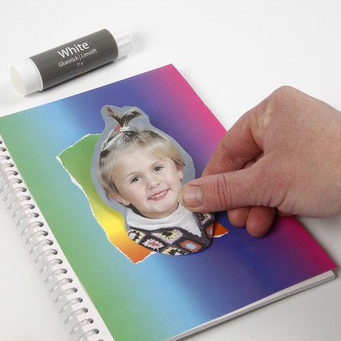 A Note Book with Rainbow Paper