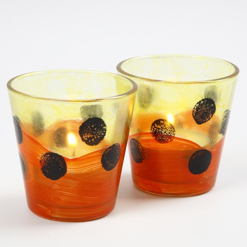 Candle Holders with Glass Paint