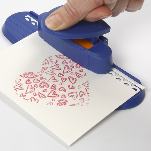 A Tablecloth and a Greeting Card with printed Hearts