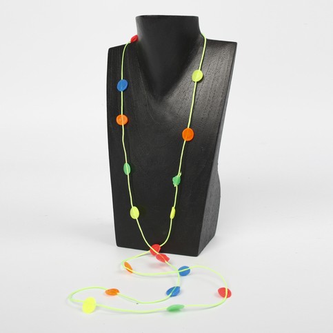 Neon Coloured Macram  Cords with Melted Beads