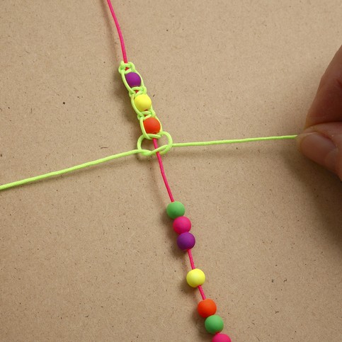 Braiding with Neon Beads