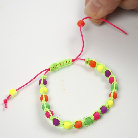 Braiding with Neon Beads