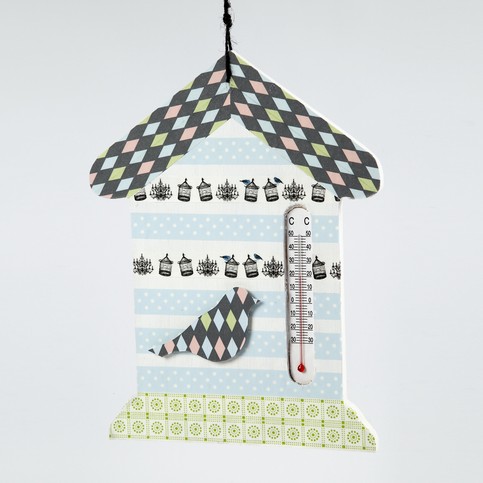 A Thermometer House decorated with Masking Tape