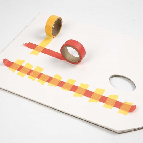 Masking Tape on Cardboard Items