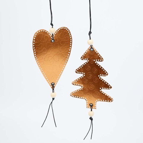 A Hanging Decoration from Copper Metallic Foil Card