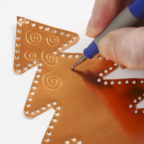 A Hanging Decoration from Copper Metallic Foil Card