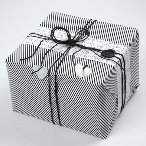 Gift Wrapping with Vivi Gade Design Paper (the Paris series) decorated with a Waxed Seal