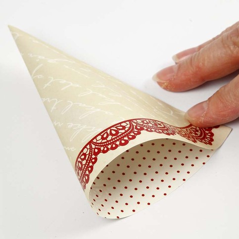 A Punched-Out Cone made from Vivi Gade Design Paper