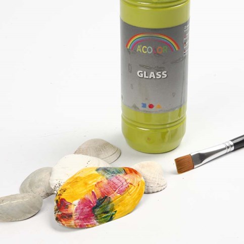 A-Color Glass Paint on Natural Materials