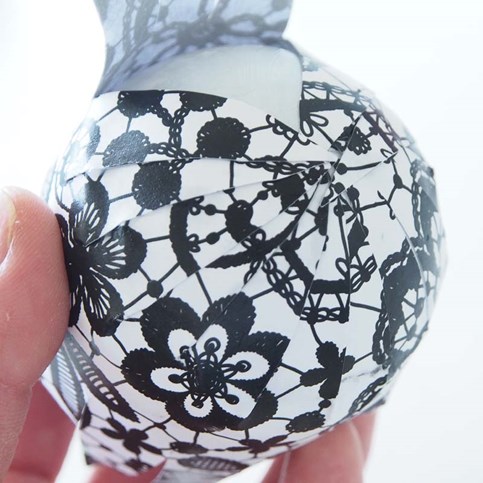 Christmas Baubles with Decoupage Paper from the Paris series