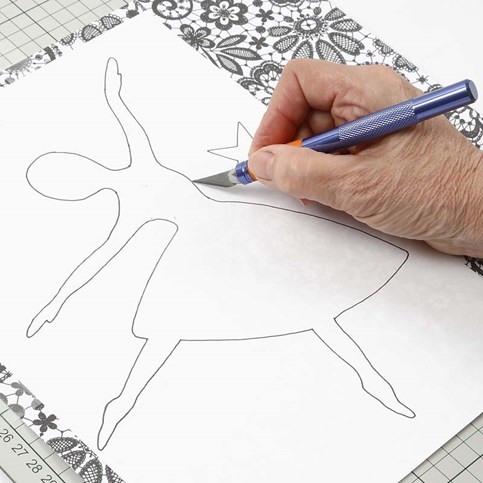 A Paris Design Paper Ballerina with a Star