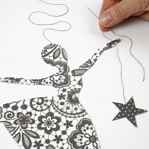 A Paris Design Paper Ballerina with a Star