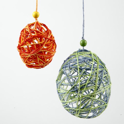 Eggs made from wound Paper Yarn