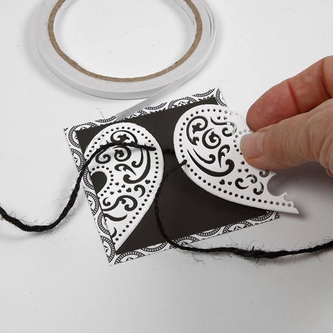 A Card Series with Design Paper, a Filigree Heart and a Piece of Natural Hemp