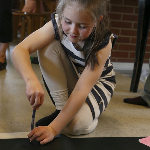 A Banner made from Imitation Fabric with "Body Movement"