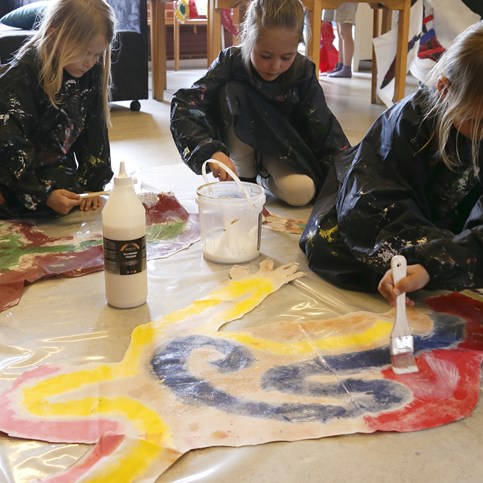 A Banner made from Imitation Fabric with "Body Movement"