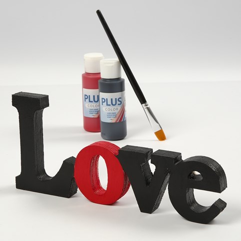 A painted and varnished decorative Word - "Love"