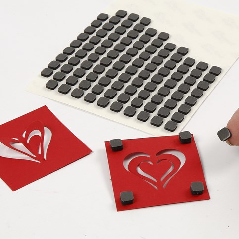 Card Hearts in a 3D Frame with a Glass Front