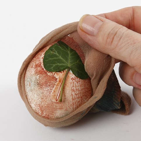 Natural Eggs with Decorative Colouring and a Paper String Waistband