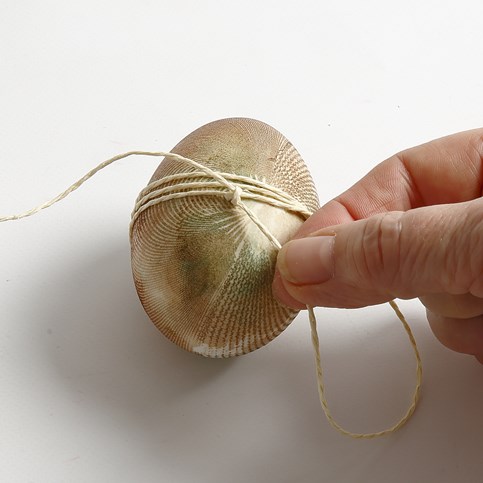 Natural Eggs with Decorative Colouring and a Paper String Waistband