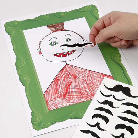 A Cartoon Effect Portrait in an Embossed Card Frame