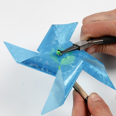 A Windmill made from Reflective Plastic Sheets