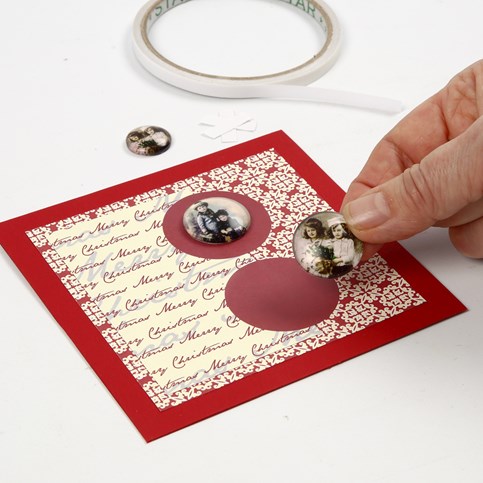 A Christmas Card with Cabochons and Vivi Gade Design Paper