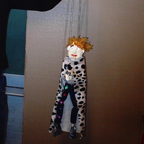Marionette Puppets made from Strips of Wood and Gauze Bandage